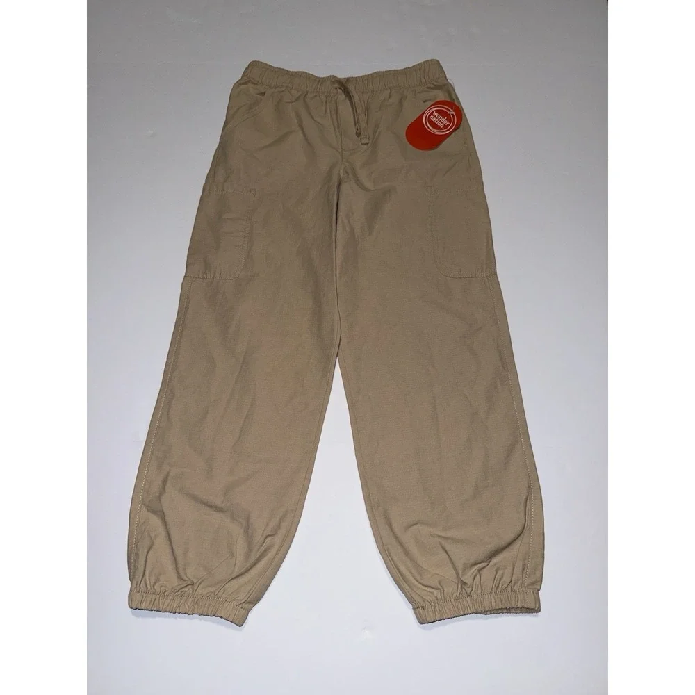 Wonder Nation Boys Jogger Pants 8 Khaki Tan Pull-On Cargo School Play Out NWT